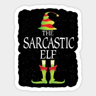 Sarcastic Elf Family Matching Christmas Group Funny Gift Sticker